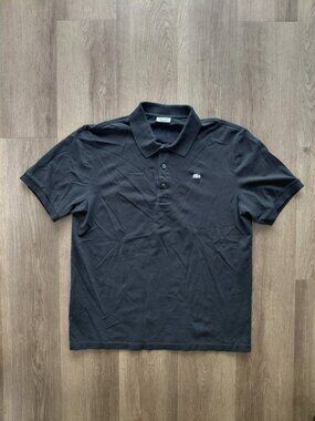 Lacoste Black Polo | Men's 3XL | 94% Cotton | 6% Elastane | Oversized Fit